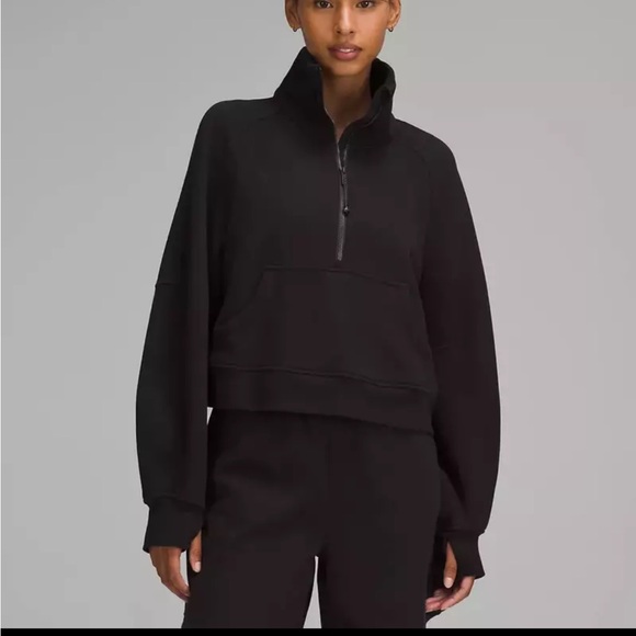 Lululemon Scuba Oversized Funnel Neck Half-Zip Black XS/S - Picture 6 of 12